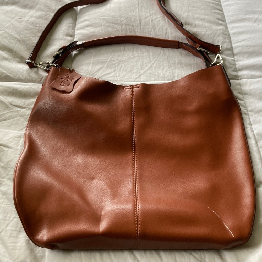 CO-LAB Large Leather Hobo Crossbody Purse